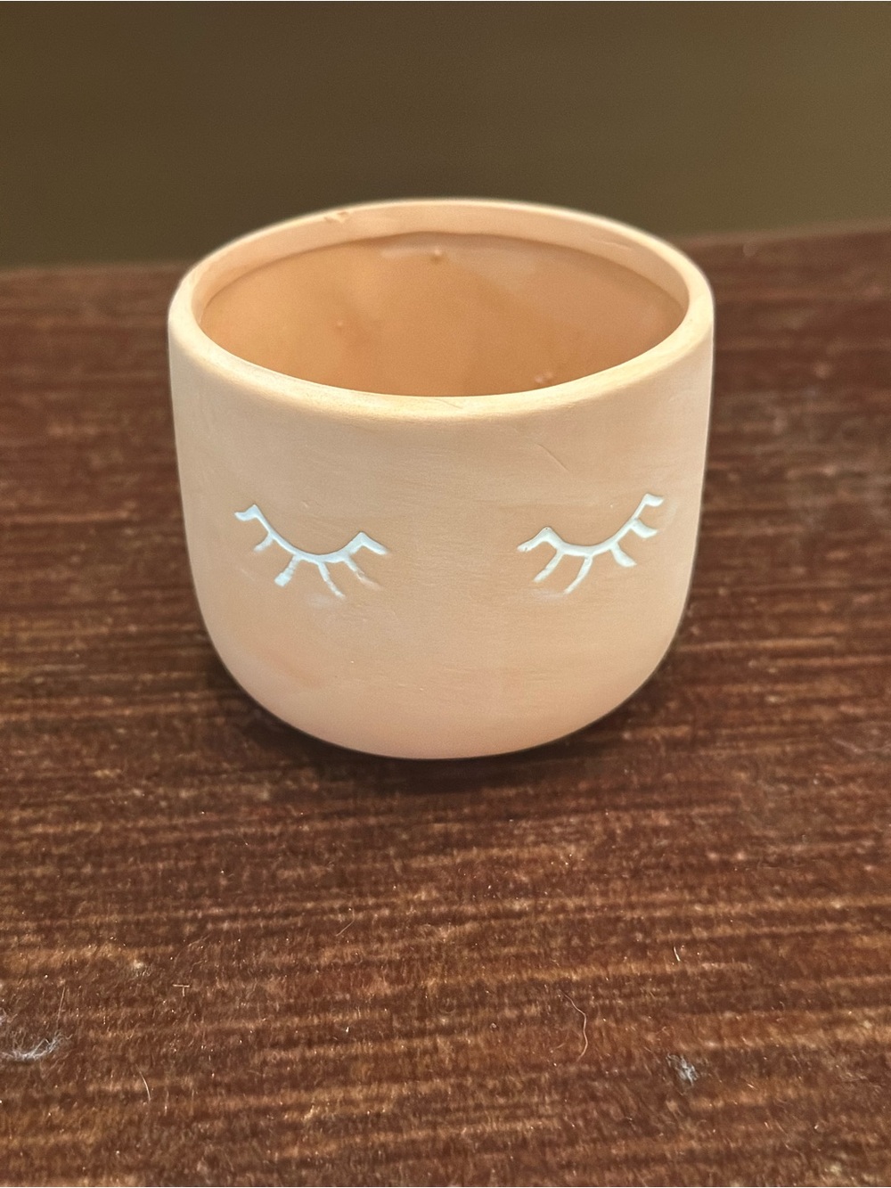 Blush Pink Ceramic Eyelash Vase